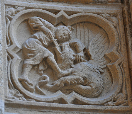 Quadrilobe, portail des libraires de la cathédrale de Rouen