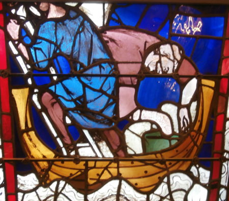 Vitrail dit des Trimardeurs du port, Rouen, musée des Antiquités