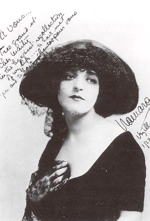 la cantatrice américaine Marguerite Namara en 1922