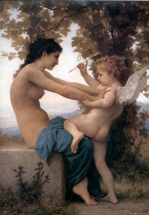 Jeune fille se défendant contre Eros, William Bouguereau, 1880