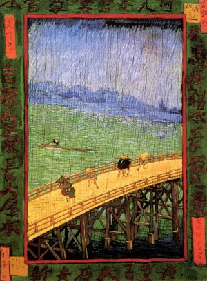 Le Pont sous la pluie, van Gogh, Copie d'une estampe d'Hiroshige