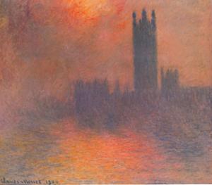<em>Le Parlement, trouée de soleil dans le brouillard</em>, Claude MONET 1900-1901 Musée d'Orsay, Paris