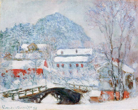 Claude Monet, Village de Sandviken sous la neige, 1895, huile sur toile 73x92cm, Art Institute of Chicago