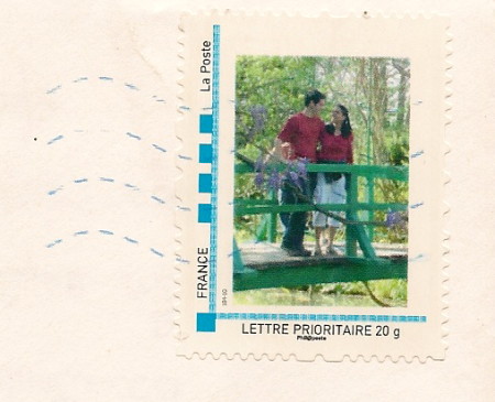 timbre personnalisé amoureux à Giverny