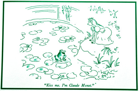 Cartoon de Arnie Levin, Kiss me I'm Claude Monet