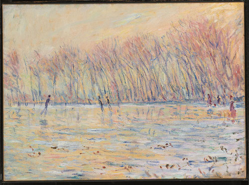 Claude Monet, Les Patineurs à Giverny, W1619, Huile sur toile, 60 x 80 cm, 1899-1900, Collection privée
