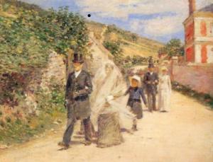 The Wedding March, huile sur toile, 56 x 67 cm, Theodore Robinson, 1892, Terra Foundation for American Art