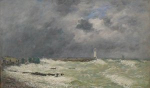 Eugène Boudin, Coup de vent à Frascatti, Le Havre, huile sur toile, Le Petit Palais musée des Beaux-Arts de la ville de Paris. 