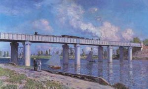 Claude Monet, le Pont de chemin de fer à Argenteuil, 1873, collection particulière