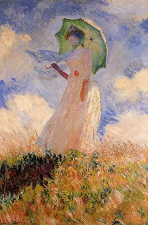 Jeune fille à l'ombrelle tournée vers la gauche, Claude Monet, 1886, Musée d'Orsay Paris