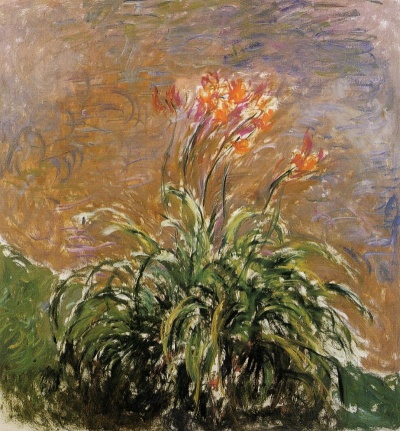 Les Hémérocalles, Claude Monet, Musée Marmottan-Monet, Paris. Vers 1914-1917. Huile sur toile, 150x140cm
