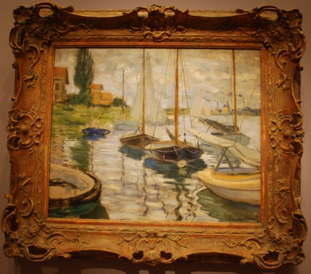 Barques au repos au Petit-Genevilliers, Claude Monet, 1872, huile sur toile, 54x65cm, Palace of the Legion of Honor, San Francisco, Californie