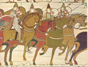 La cavalerie de Guillaume le Conquerant à la Bataille d'Hastings, Tapisserie de Bayeux