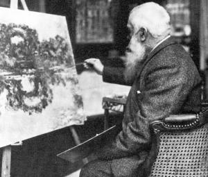 Monet peignant sans son atelier