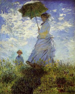 Femme à l'ombrelle, Mme Monet et son fils, Claude Monet, 1875. National Gallery of Art, Washington